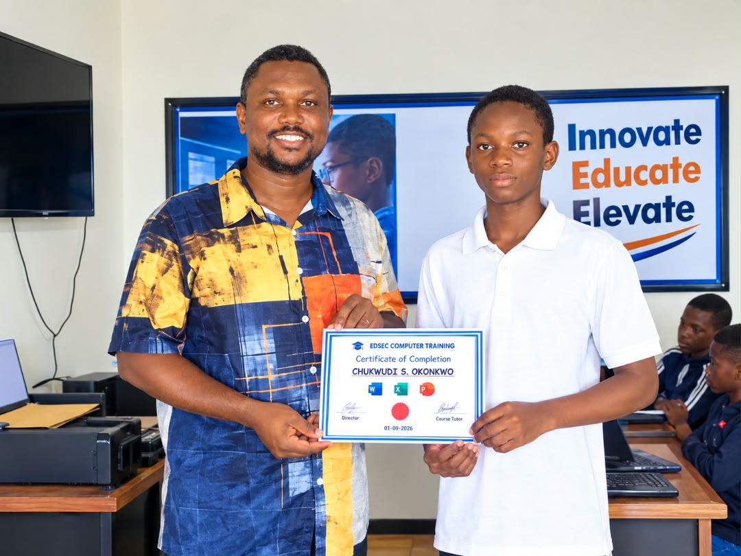 EDSEC Student Receives Certificate of Completion